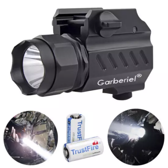 Garberiel LED Tactical stund Gun Flashlight 2Mode Pistol Torch Light for Hunting