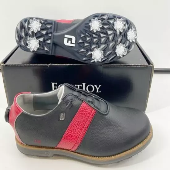 Footjoy MyJoys Premiere Series BOA Women's Golf Shoes Black Red 10 Medium