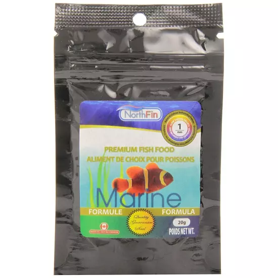 NorthFin Marine Formula 1mm Slow Sinking Pellets 20g Premium Saltwater Fish Food