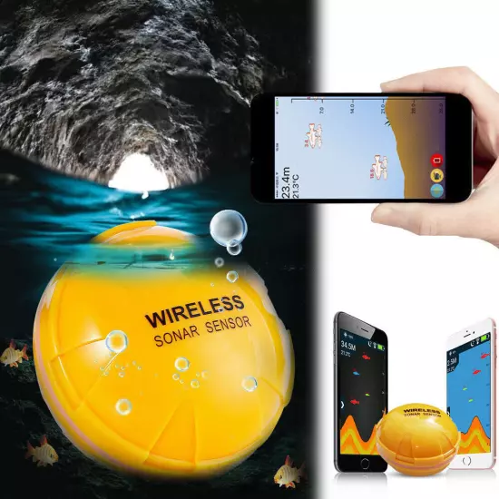 Smart Wireless Fish Finder Remote Sonar Sensor Fishing Detector Phone Visual 