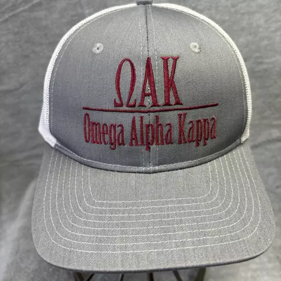 OAK Omega Alpha Kappa Fraternity Cap Trucker Hat Greek Embroidered 