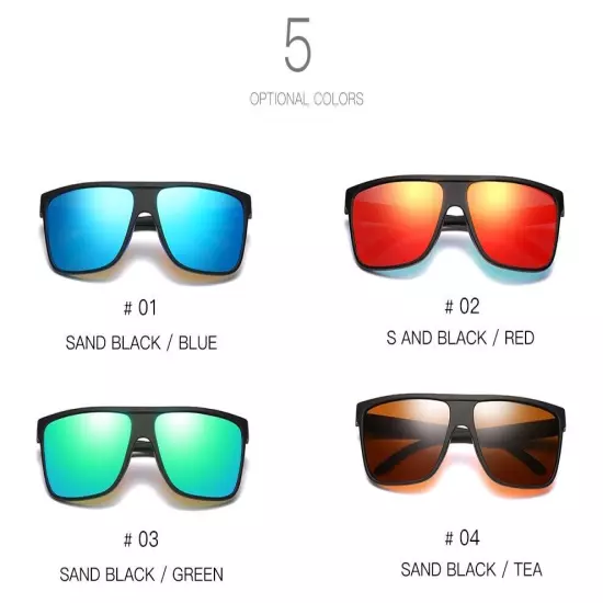 Square Polarized Sunglasses for Men Women Sport Driving Outdoor Sunglasses UV400