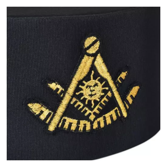 Past Master Blue Lodge California Regulation Crown Cap - Black & Gold