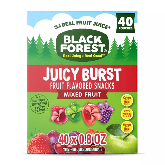 , Juicy Burst, Fruit Flavored Snacks, Mixed Fruit Flavors, a Juicy Burst of N...