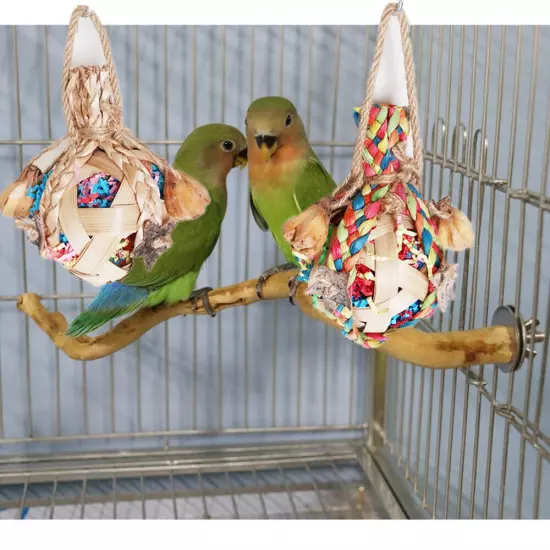 Bird Chewing Toy Chew Toy Ball Cage Bite Large Parrot Toys for Budgie Macaws