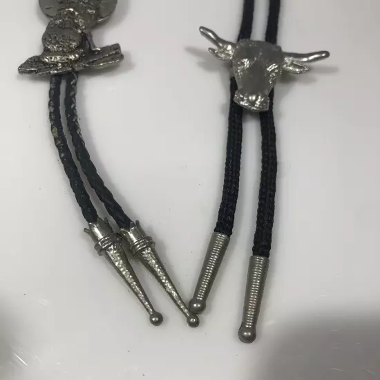 Assorted Styles Vintage Bolo Ties Lot Of 2