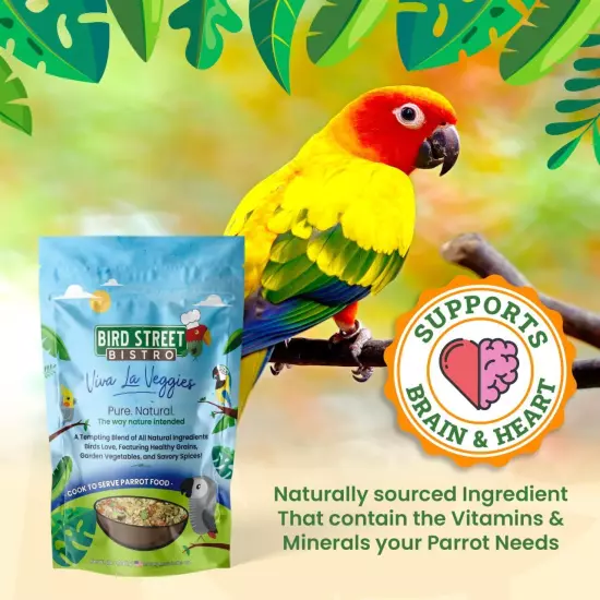 Bird Street Bistro Parrot Food - Parakeet Food - Cockatiel Food - Bird Food -