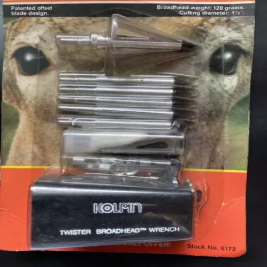 Kolpin Twister Broadhead-120 Gr. 6 Broad heads -4 Blade-plus Broadheads Wrench