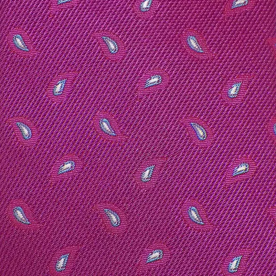 DAVID DONAHUE Mens Magenta Blue PAISLEY Self-tipped Handmade Woven Silk Tie NWT