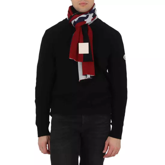 Bally Men's Corvette / Midnight Logo-Patch Fringed Scarf