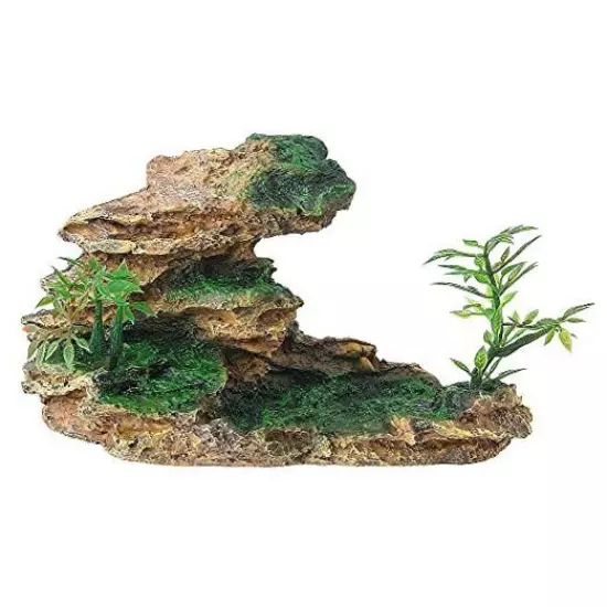 Aquarium Ornament Rock Cave Landscape Artificial Mountain View Stone #hill B