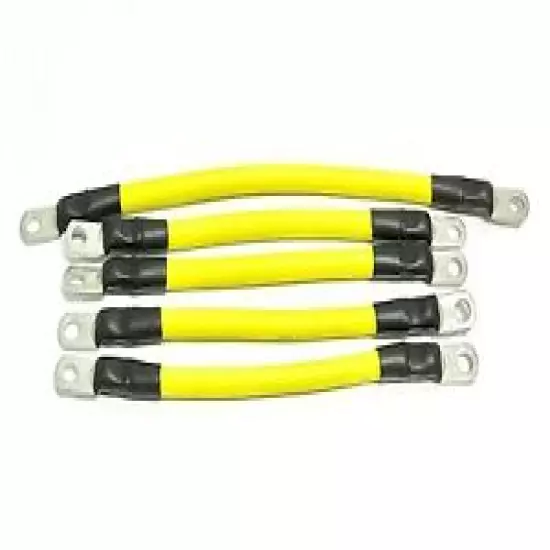 4 Awg HD Golf Cart Battery Cable 7 pc Set YELLOW E-Z-GO 94/UP TXT 48V U.S.A