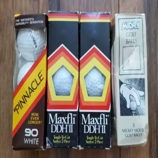 Vintage golf balls MAXFLI ddhII , pinnacle , Disney - free ship