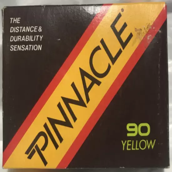 9 Vintage Retro Golf Balls Pinnacle Fluorescent 90 Yellow