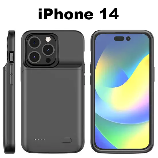 iPhone 14/14 Plus/14 Pro/14 Pro Max External Battery Charger Case Power Bank