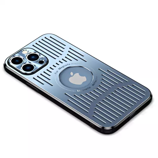 For iPhone 15 16 Pro Max 14 13 12 Magsafe Metal Shockproof Heat Dissipation Case