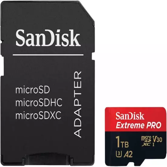 SanDisk 1TB Extreme Pro microSDXC UHS-I U3 A2 200MB/s V30 Memory Card