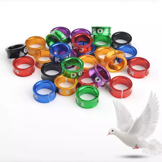 50PCS Open Bird Leg Rings Split Bird Leg Rings Aluminum Split Bird Leg（Size:7MM）