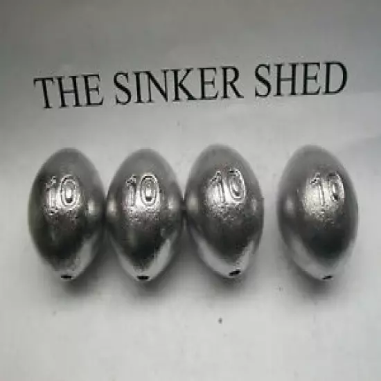 10 oz egg sinkers / weights - quantity of 3/6/12/25/50/100 FREE SHIPPING