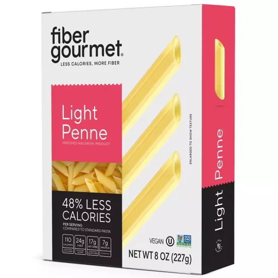 Fiber Gourmet Pasta Light Penne 8 oz (Pack Of 12)