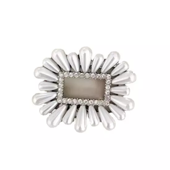 Pearl Shoe Clips Crystal Pearls Charm Buckle Charms Jewelry Shoes Buckles 1Pc