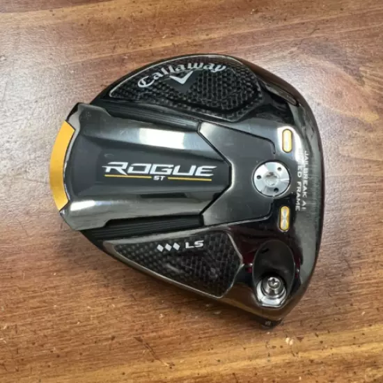 RH CALLAWAY ROGUE ST TRIPLE DIAMOND LS 9* DRIVER, HEAD & SCREW ONLY, HEADCOVER