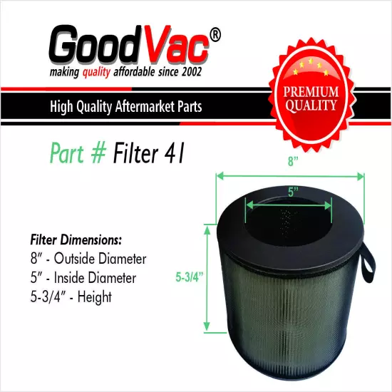 GOODVAC HEPA Filter Compatible with LG PuriCare AeroTower Air Purifiers U9CV2B