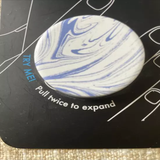 Popsockets Phone Grip & Stand for Smartphones - “Marble Blue”