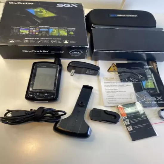 SkyCaddie SGX GPS Rangefinder WiFi w/ Charging Cable and Accessories