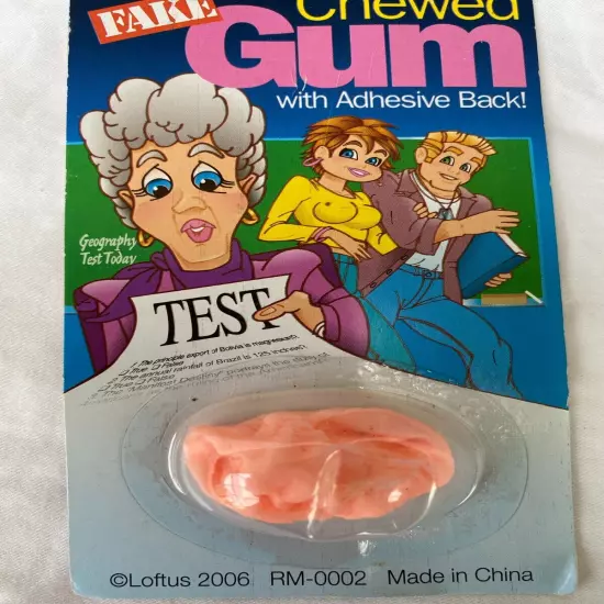 Vintage Fake Chewed Gum Halloween Prop Joke Prank Gag Gift NEW