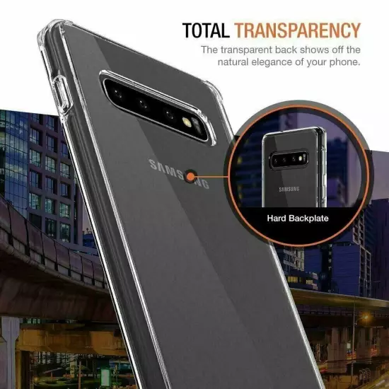 For Galaxy S10e S10 Plus S10 5G Clear Case Shock Absorption TPU Soft Cover