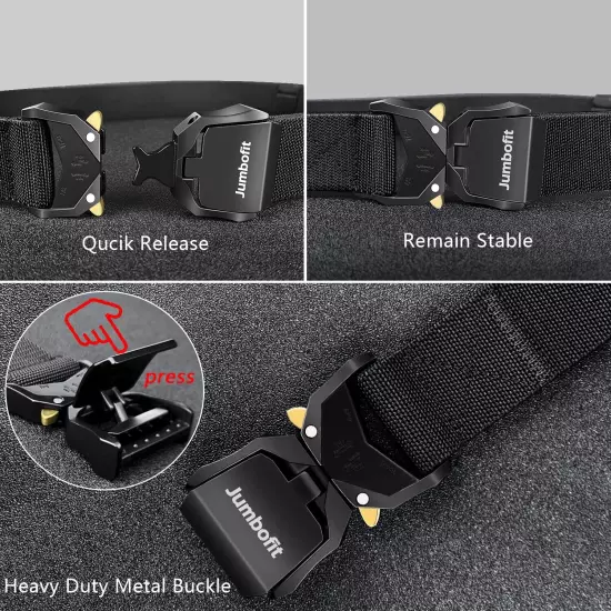 Tactical Belt for Men and Women, Military Work Belt Nylon with Quick-Release ...