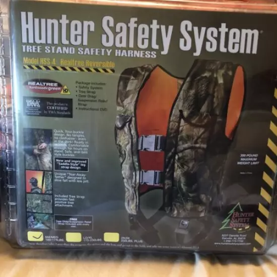 Hunter Safety System Harness Tree Stand Safety Harness New Sealed