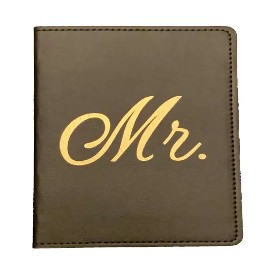 Mr & Mrs Passport Holder White and Black Set.