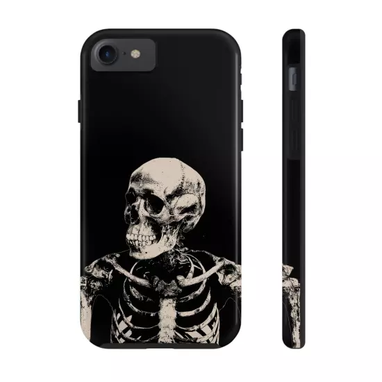 Dark Skeleton Skull Tough iPhone & Samsung Galaxy Cases Cover, Gift For Men