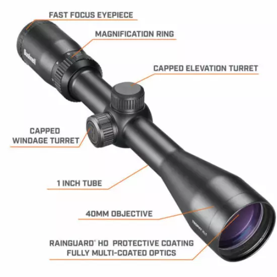 Bushnell Trophy XLT Riflescope 3-9x40mm DOA Ballistic Reticle #RT3940BS11