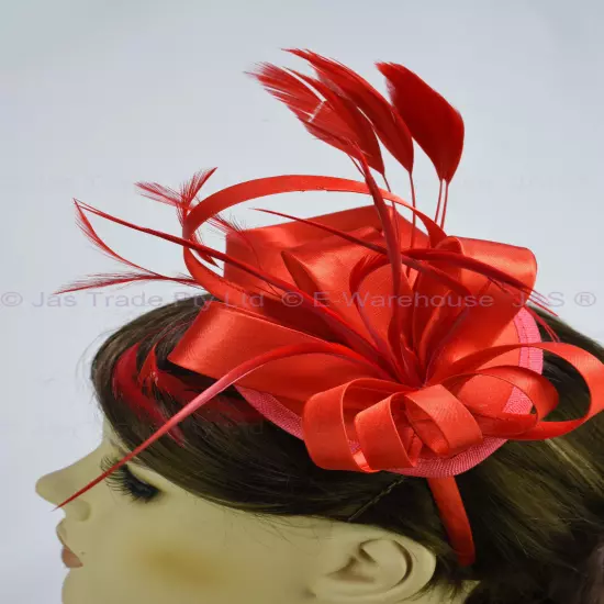 Spring Racing Race Party Melbourne Cup Feather Headband Hairband Clip Fascinator