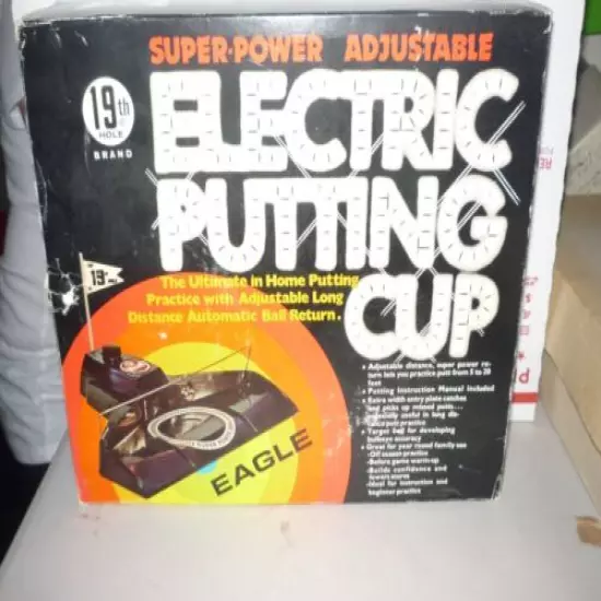 1981 Vintage 19th HOLE Super-Power Adjustable ELECTRIC PUTTING CUP Eagle #1902