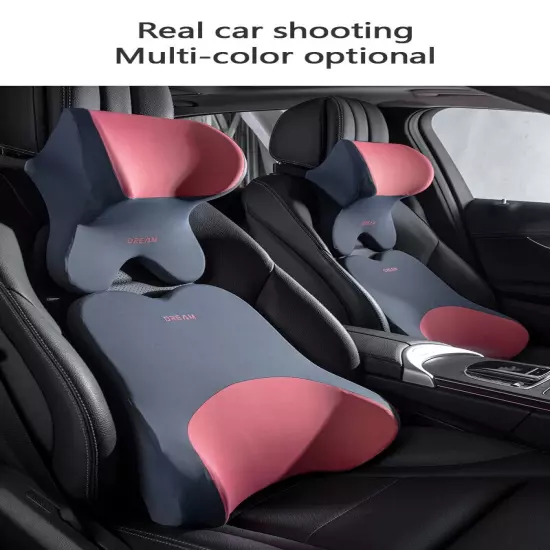 Car Lumbar Support Headrest Neck Pillow Support Soft Neck Cushion Back Support