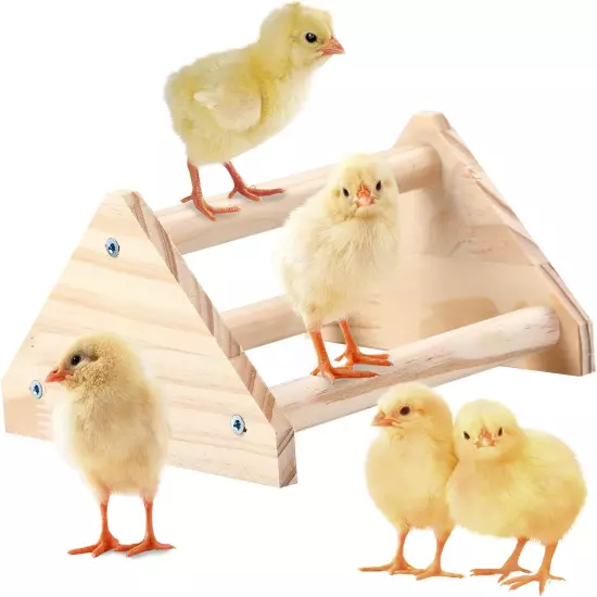 Chicken Perch Strong Pine Wooden Chick Jungle Gym Roosting Bar, Chick Perch Toys