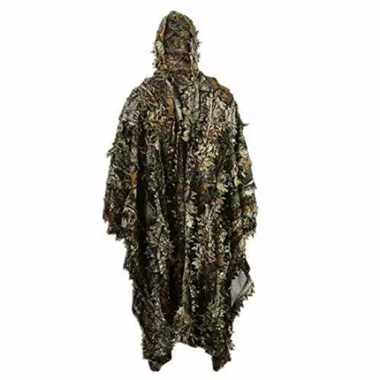 Zicac Outdoor 3D Leaves Camouflage Ghillie Poncho Camo Cape Cloak Stealth Ghi...