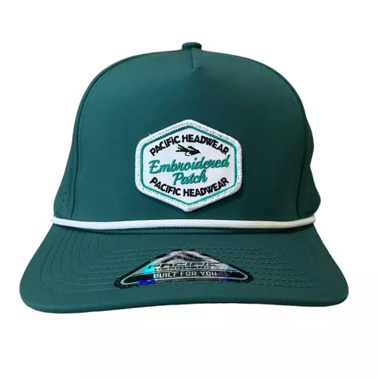 Pacific Headwear embroidered patch green Hat Snapback Mesh One Size Cap Rope