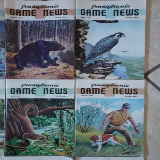 VG+++ Complete 1968 (Jan thru Dec) LOT OF 12 PENNSYLVANIA GAME COMMISSION NEWS 