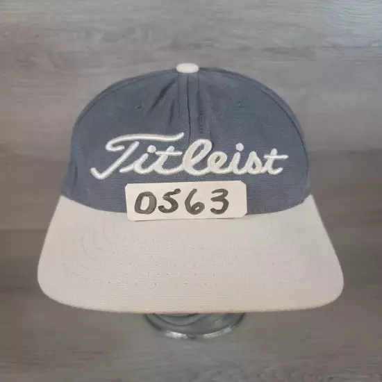 Titleist DCI Embroidered Leather Strap Golf Hat USA One Size 1990's