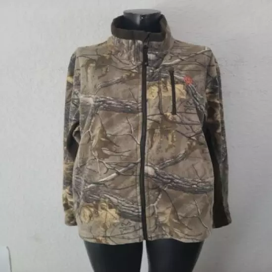 Game Winner Mens Large Realtree Camo Full Zip Fleece Jacket