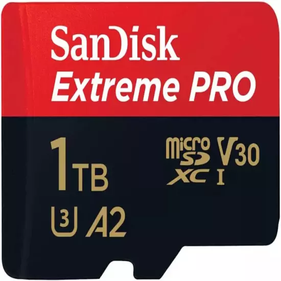 SanDisk 1TB Extreme Pro microSDXC UHS-I U3 A2 200MB/s V30 Memory Card