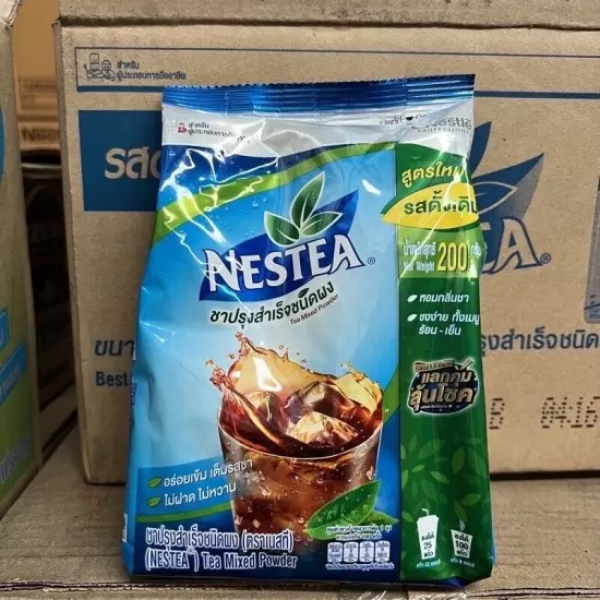 NESTEA Unsweetened 100% Tea Instant THAI ENGLISH Hot Iced Easy Brew 200g +track