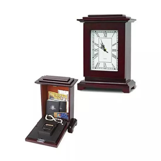 Mantle Vintage Clock Safe Concealment Hidden Storage Secret Security Compartment