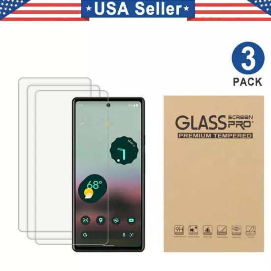 3PK Tempered Glass Screen Protector Google Pixel XL 3 4 5 6 7 7a 8a 8 9 Pro Fold