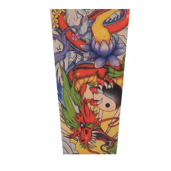 Kids Cute Temporary Warm Fake Tattoo Sleeve Full Arm Sunscreen Accessories 